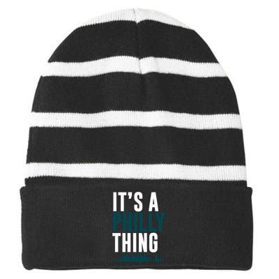 It's A Philly Thing Its A Philly Thing Philadelphia Football Striped Beanie with Solid Band