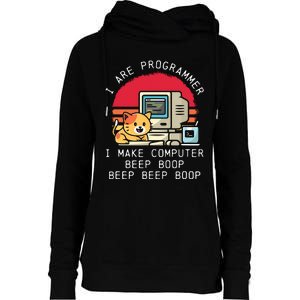 I Are Programmer Cat Womens Funnel Neck Pullover Hood