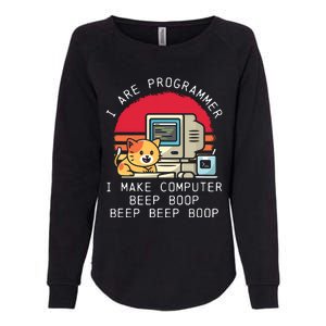 I Are Programmer Cat Womens California Wash Sweatshirt