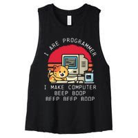 I Are Programmer Cat Women's Racerback Cropped Tank