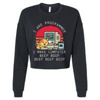 I Are Programmer Cat Cropped Pullover Crew