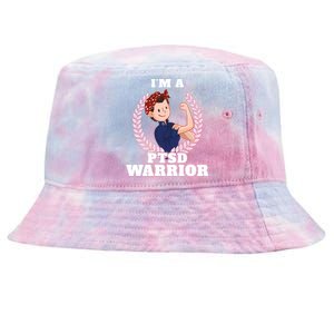 I'm A Ptsd Warrior Posttraumatic Stress Disorder Awareness Gift Tie-Dyed Bucket Hat