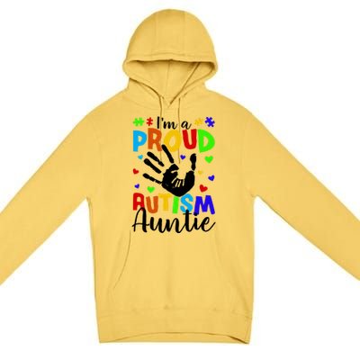 I'm A Proud Autism Auntie Autism Awareness Gift Premium Pullover Hoodie