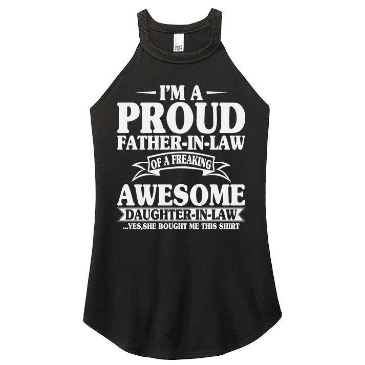 I’m A Proud Father In Law Of A Freaking Awesome Women's Perfect Tri Rocker Tank