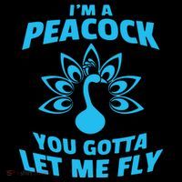 I'm A Peacock You Gotta Let Me Fly Button