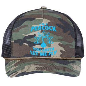 I'm A Peacock You Gotta Let Me Fly Retro Rope Trucker Hat Cap