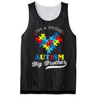 I'm A Proud Big Brother Autism Awareness Autistic Siblings Mesh Reversible Basketball Jersey Tank