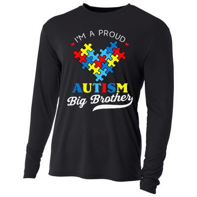 I'm A Proud Big Brother Autism Awareness Autistic Siblings Cooling Performance Long Sleeve Crew