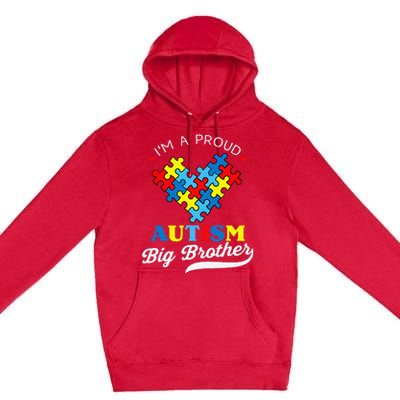 I'm A Proud Big Brother Autism Awareness Autistic Siblings Premium Pullover Hoodie