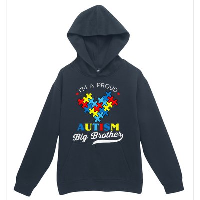 I'm A Proud Big Brother Autism Awareness Autistic Siblings Urban Pullover Hoodie