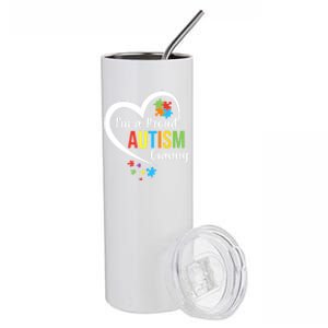 Im A Proud Autism Granny Love Heart Autism Awareness Puzzle Gift Stainless Steel Tumbler