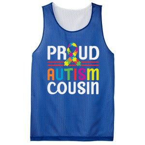 I'm A Proud Autism Cousin Gift Autism Awareness Great Gift Mesh Reversible Basketball Jersey Tank