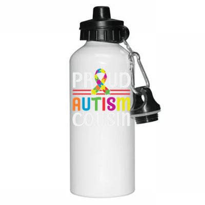 I'm A Proud Autism Cousin Gift Autism Awareness Great Gift Aluminum Water Bottle 