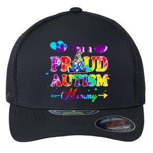 I'm A Proud Autism Mommy Tie Dye Gnome Meaningful Gift Flexfit Unipanel Trucker Cap