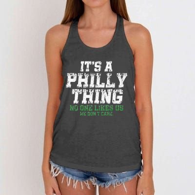 It's A Philly Thing No One Likes Us We Don't Care Philly Fan Women's Knotted Racerback Tank