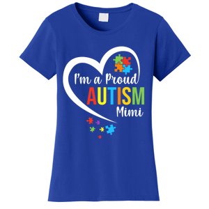 Im A Proud Autism Mimi Love Heart Autism Awareness Puzzle Gift Women's T-Shirt