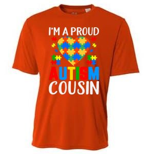 I'm A Proud Autism Cousin Autism Gift Cooling Performance Crew T-Shirt