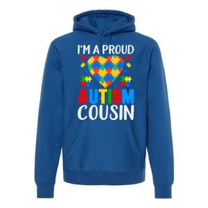 I'm A Proud Autism Cousin Autism Gift Premium Hoodie