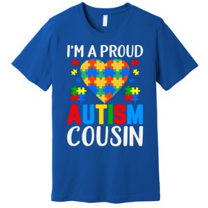 I'm A Proud Autism Cousin Autism Gift Premium T-Shirt