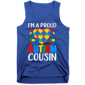 I'm A Proud Autism Cousin Autism Gift Tank Top