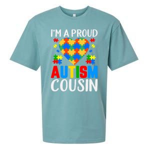 I'm A Proud Autism Cousin Autism Gift Sueded Cloud Jersey T-Shirt