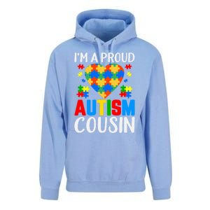 I'm A Proud Autism Cousin Autism Gift Unisex Surf Hoodie