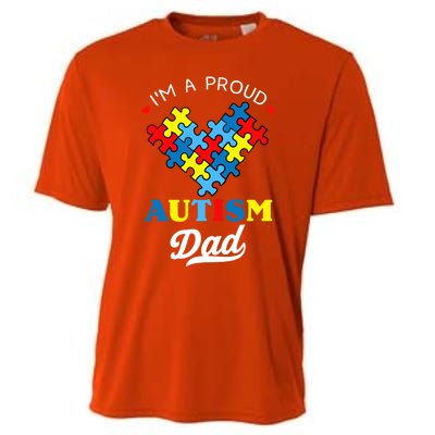 I'm A Proud Autism Dad Autism Awareness Father Autistic Son Gift Cooling Performance Crew T-Shirt