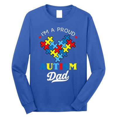 I'm A Proud Autism Dad Autism Awareness Father Autistic Son Gift Long Sleeve Shirt