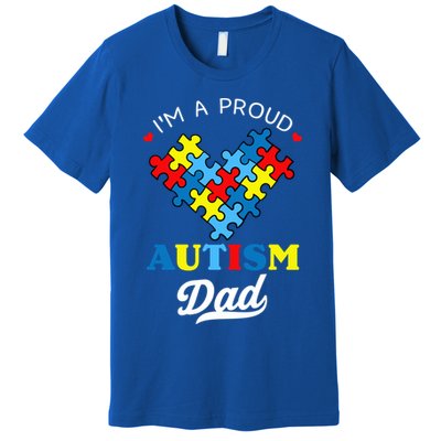 I'm A Proud Autism Dad Autism Awareness Father Autistic Son Gift Premium T-Shirt