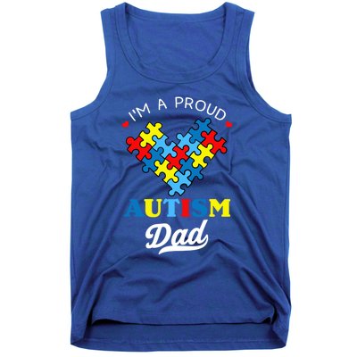 I'm A Proud Autism Dad Autism Awareness Father Autistic Son Gift Tank Top