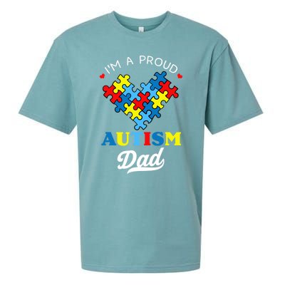 I'm A Proud Autism Dad Autism Awareness Father Autistic Son Gift Sueded Cloud Jersey T-Shirt