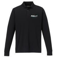 It's A Philly Thing Football Fan Performance Long Sleeve Polo