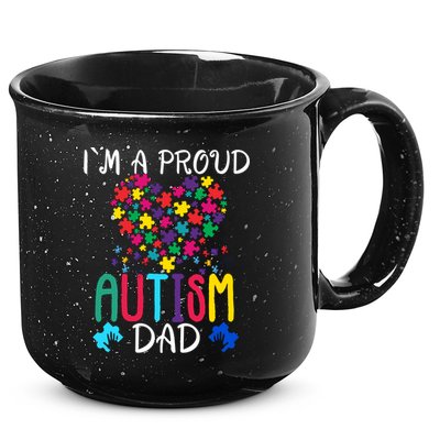 I'm A Proud Autism Dad Gift Autism Awareness Great Gift 15oz Campfire Ceramic Mug