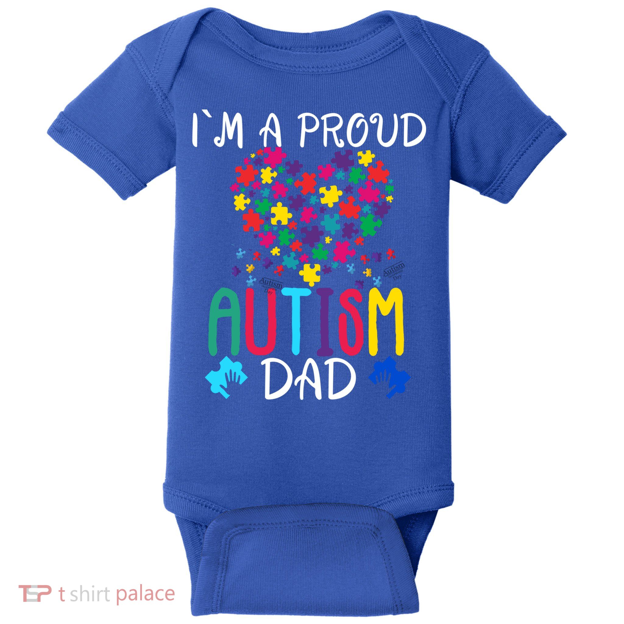 I'm A Proud Autism Dad Gift Autism Awareness Great Gift Baby Bodysuit