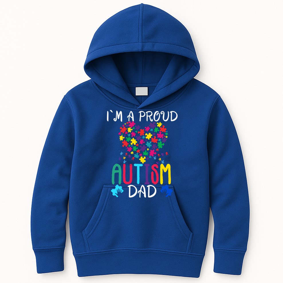 I'm A Proud Autism Dad Gift Autism Awareness Great Gift Kids Hoodie