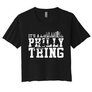 It's A Philly Philly Thing Funny Novelty Women's Crop Top Tee