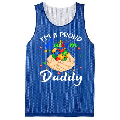 I'm A Proud Autism Daddy Autism Awareness Autistic Cute Gift Mesh Reversible Basketball Jersey Tank