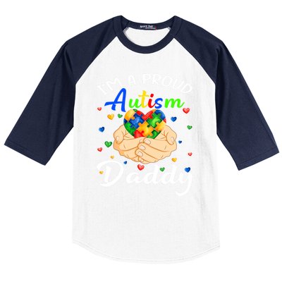 I'm A Proud Autism Daddy Autism Awareness Autistic Cute Gift Baseball Sleeve Shirt