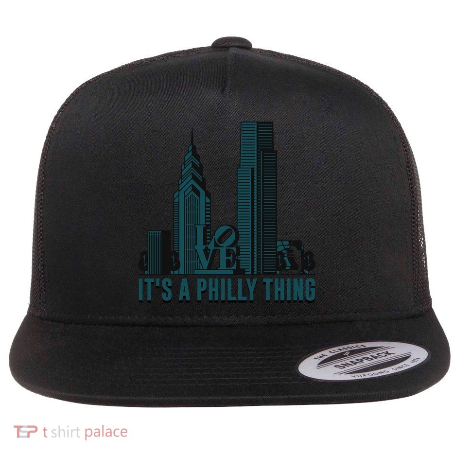 It's A Philly Thing Philadelphia City Skyline Flat Bill Trucker Hat