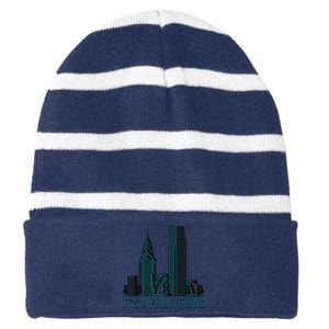 It's A Philly Thing Philadelphia City Skyline Striped Beanie with Solid Band