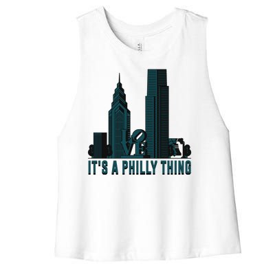 It's A Philly Thing Philadelphia City Skyline Women's Racerback Cropped Tank