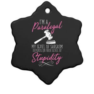 I'm A Paralegal Funny Ceramic Star Ornament