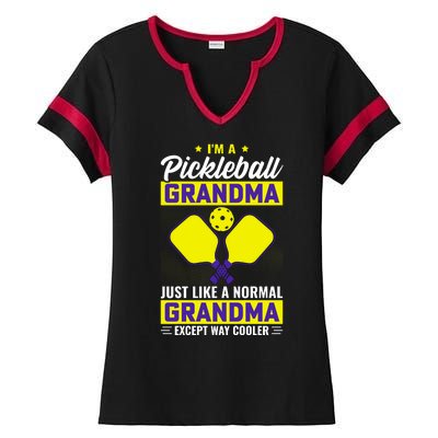 I'm A Pickleball Grandma Just Like A Normal Grandma Except Way Cooler Ladies Halftime Notch Neck Tee