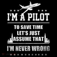 I'm A Pilot To Save Time | Never Wrong Aviation 7-Panel Snapback Hat