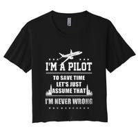 I'm A Pilot To Save Time | Never Wrong Aviation Crop Top