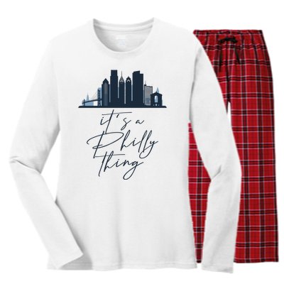 Its A Philly Thing Philadelphia City Women's Long Sleeve Flannel Pajama Set 