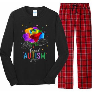 I'm a Proud Autism Sister Autism Awareness Puzzle Flowers Long Sleeve Pajama Set