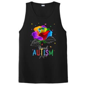 I'm a Proud Autism Sister Autism Awareness Puzzle Flowers PosiCharge Competitor Tank