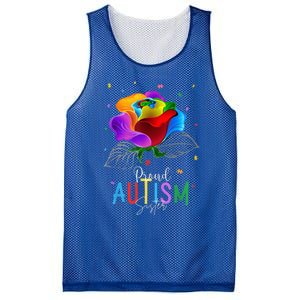 I'm a Proud Autism Sister Autism Awareness Puzzle Flowers Mesh Reversible Basketball Jersey Tank