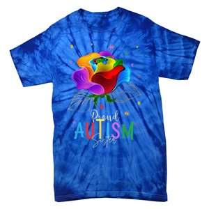 I'm a Proud Autism Sister Autism Awareness Puzzle Flowers Tie-Dye T-Shirt